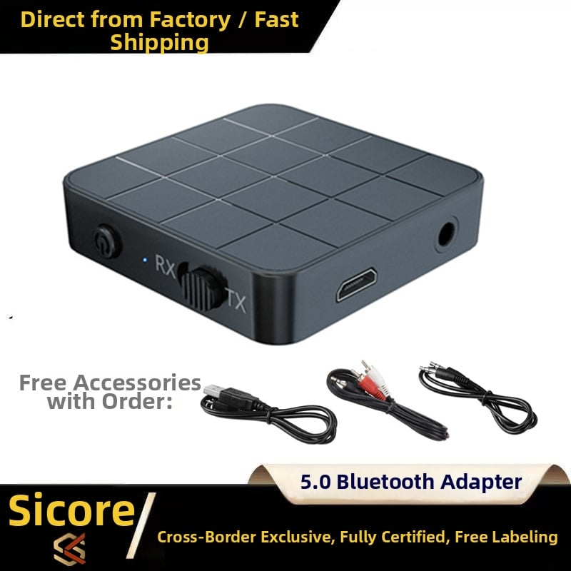 Kn321 Bluetooth 5.0 USB 2-in-1 Μετατροπέας/Δέκτης, 3.5 mm, Plug-and-Play, Χωρίς Εξωτερική Τροφοδοσία, Εμβέλεια 10 μέτρα