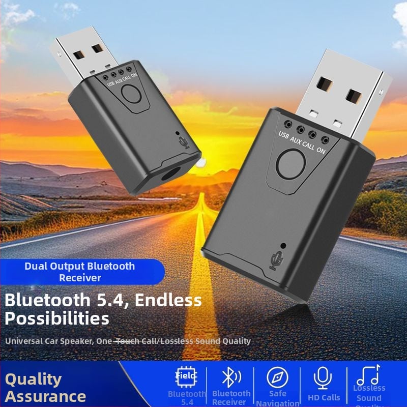 Δέκτης Bluetooth USB αυτοκινήτου - Plug-and-Play Hands-Free, Bluetooth 5.4, Διασύνδεση USB, εμβέλεια 10-20 m, 100 Mbps