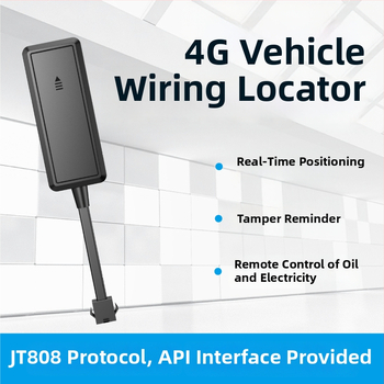 Εντοπιστής αυτοκινήτου 4G GPS με ακρίβεια 5 μ., συναγερμοί: απώλεια ισχύος, κινητό, φράχτης; τροφοδοσία μέσω καλωδίου; διαστάσεις 74×30×13,4 mm
