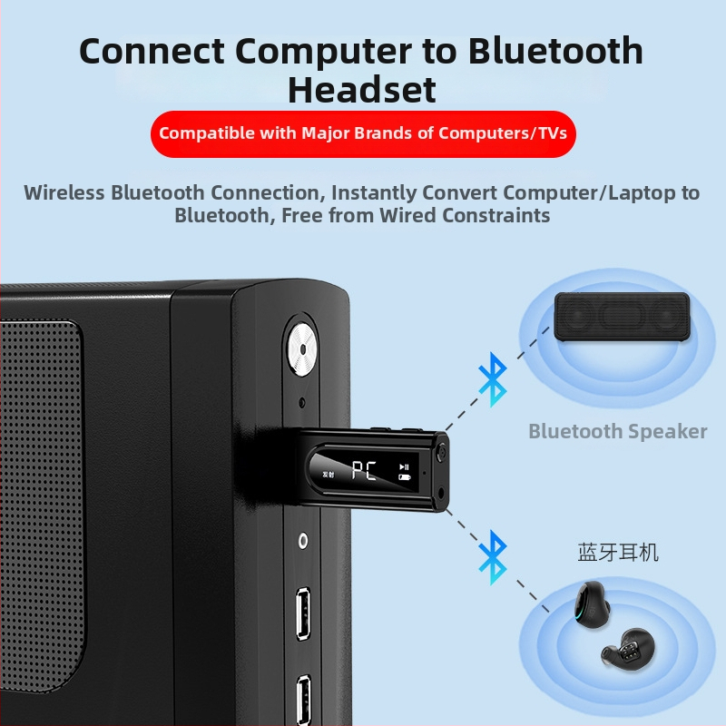 USB automobilový FM Bluetooth vysielač s MP3 prehrávaním a výstupom AUX, stereo dvojvýstup, Bluetooth 5.0, model OMS-K9, USB‑AUX rozhranie, plug‑and‑play, externé napájanie