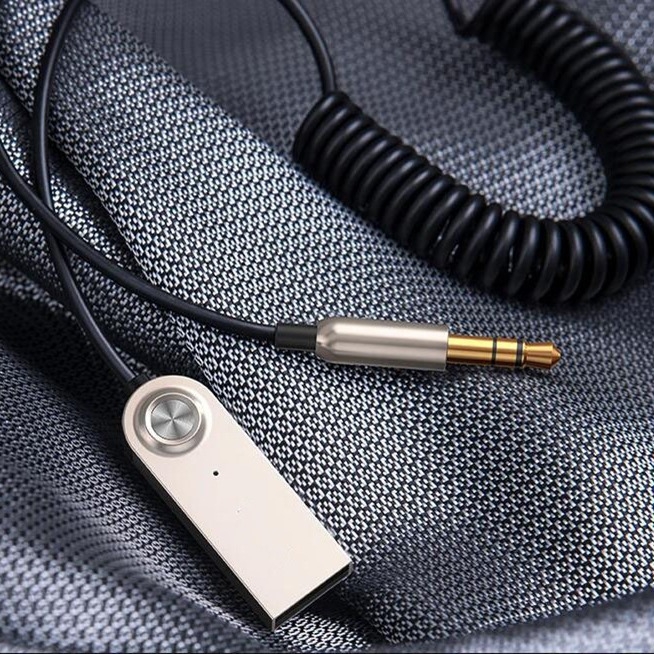 Αυτοκινητικός δέκτης Bluetooth με AUX/USB, hands-free κλήσεις, Bluetooth 5.0, Plug‑and‑Play, χωρίς εξωτερική παροχή ρεύματος, εμβέλεια έως 10 μ