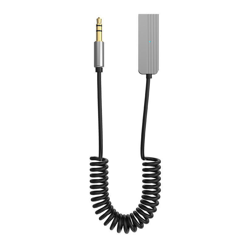 Receptor Bluetooth auto cu USB/AUX, Bluetooth 5.2, rază de 10 m, reducere a zgomotului, stereo