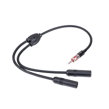 Adaptor pentru antena radioului auto, cu un conector masculin și doi conectori feminini, compatibil universal, instalare prin plug-in, pentru modificarea antenei GPS