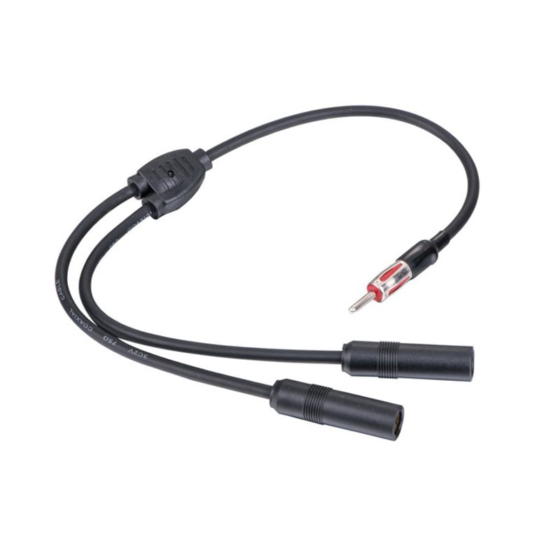 Adaptor pentru antena radioului auto, cu un conector masculin și doi conectori feminini, compatibil universal, instalare prin plug-in, pentru modificarea antenei GPS