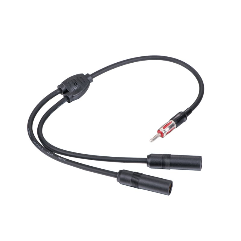 Adaptor pentru antena radioului auto, cu un conector masculin și doi conectori feminini, compatibil universal, instalare prin plug-in, pentru modificarea antenei GPS