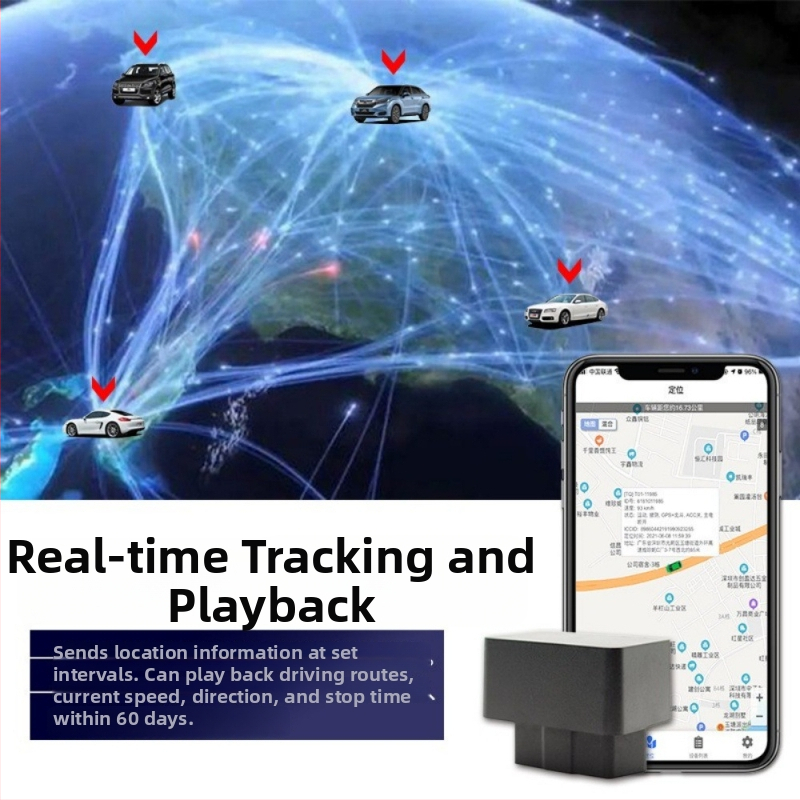 LMHOME M08 OBD GPS sledovač pre auto s alarmom – presnosť GPS 3 m, napájanie cez OBD, vstavaná anténa, režimy alarmu: vibrácie, vypnutie napájania, mobilný alarm, oplotenie, upozornenie na rýchlosť