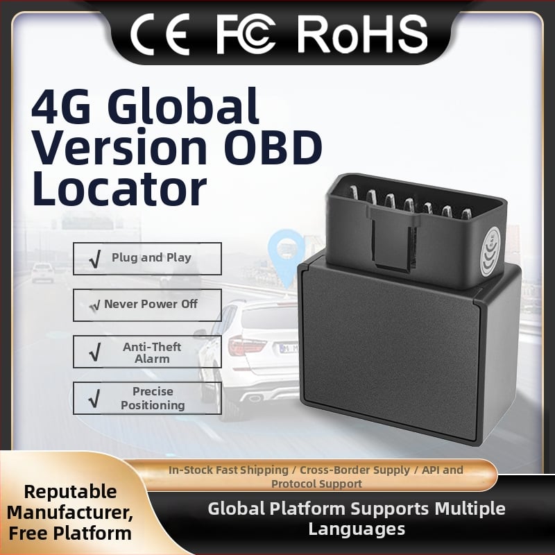 OBD lokator za vozila – visoka preciznost GPS 1–10 m, 4G Beidou, GT08D, trajanje baterije 74 h, pogodno za automobile, kamione, električna vozila i motocikle