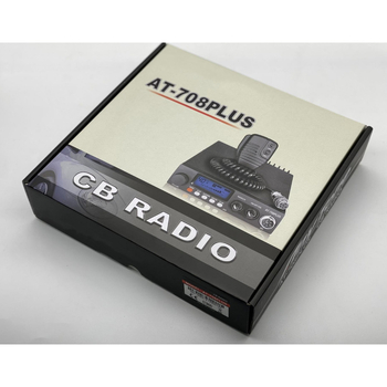AnyTone AT-708Plus radio CB pe unde scurte pentru vehicule cu afișaj, interval de frecvențe 26,565–27,99125 MHz, 8W putere RF, canale AM/FM, rază până la 50 km