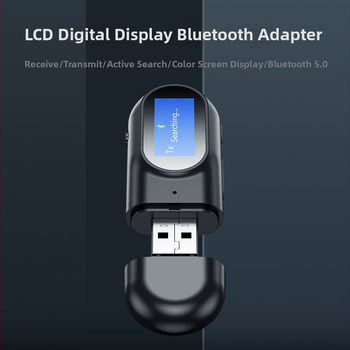 USB Bluetooth 5.0 Αντάπτορας ήχου για αυτοκίνητο — Διασύνδεση USB/AUX, Οθόνη LCD, Κλήσεις hands-free