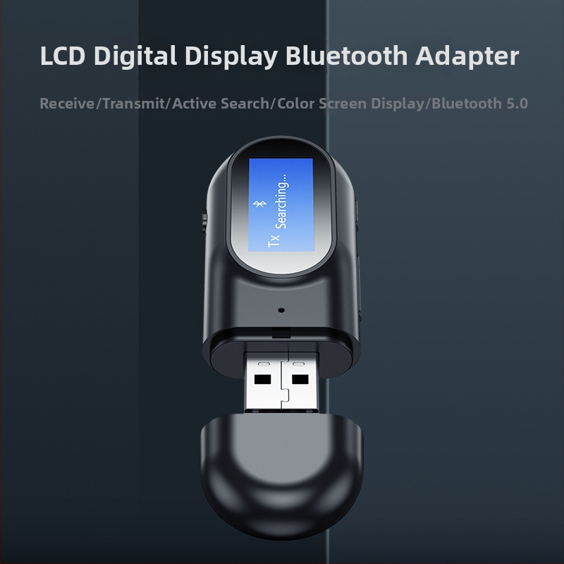 USB Bluetooth 5.0 Αντάπτορας ήχου για αυτοκίνητο — Διασύνδεση USB/AUX, Οθόνη LCD, Κλήσεις hands-free