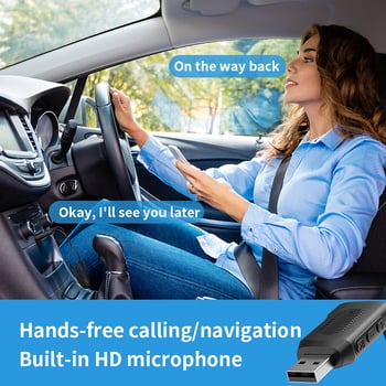 Auto Bluetooth prijemnik BT-290 s AUX/USB priključcima, Plug and Play, reprodukcija s USB pogonom, Bluetooth 5.3