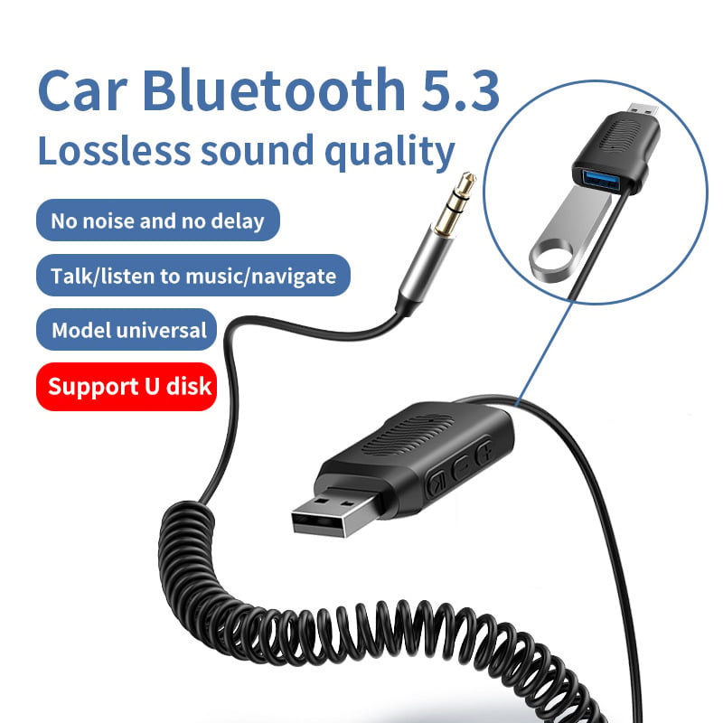 Auto Bluetooth prijemnik BT-290 s AUX/USB priključcima, Plug and Play, reprodukcija s USB pogonom, Bluetooth 5.3