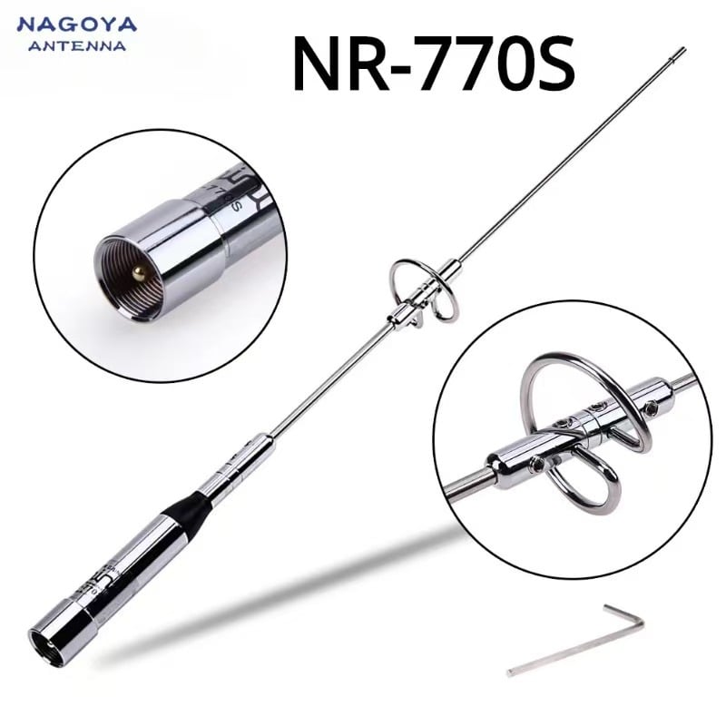 NAGOYA VHF/UVH tengeri jármű antenna mágneses alapzattal, kétszakaszos, kétirányú, 144/430 MHz