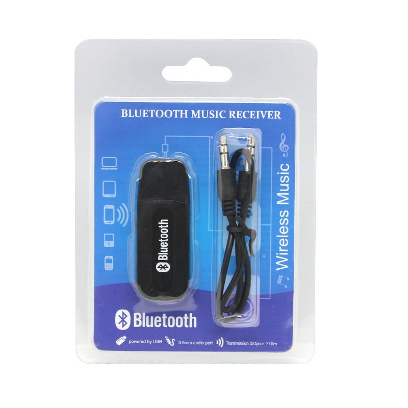 Δέκτης USB Bluetooth 5.0 (Μοντέλο 163) για αυτοκίνητο με έξοδο ήχου 3.5 mm, Plug & Play, εξωτερική τροφοδοσία