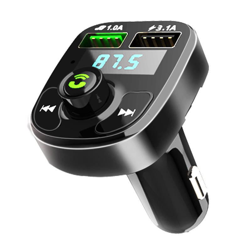 Autó MP3 lejátszó Bluetooth vevővel, USB töltő, cigarettagyújtó-aljzat, kijelző nélkül, gyors töltés