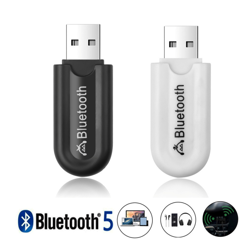 3,5 mm Bluetooth USB audió adapter - BT 5.0, USB interfész, Plug & Play, külső táp nélkül, 10 m hatótáv