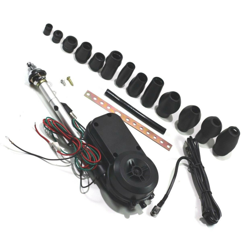 Auto radio antena, automatska teleskopska s daljinskim podizanjem, vijčani ugradnja, 12V, 0,25A, 100000 ciklusa, Yokoto