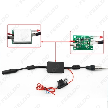 FEELDO Antenă radio auto universală, plug-in, DC 10-15V, durată de viață 100000