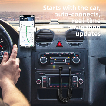 Autóba illeszthető Bluetooth vevő USB-val és 3,5 mm AUX bemenettel, Bluetooth 5.2, Plug-and-Play, modell M08