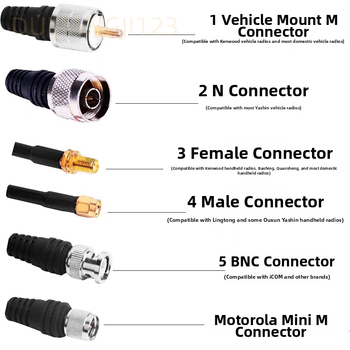 Automobiļu radio antena ar magnētisko pamatu, 5 m RG58U barošanas kabelis, M/N savienotājs, diapazons 1.5-3 km