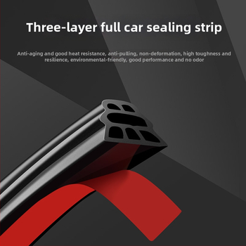 Автомобилна уплътнителна лента тип D за врати — HL-144, Honglin, гумена лента за шумозаглушаване, универсална за целия автомобил
