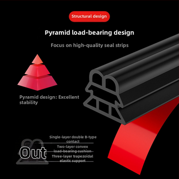 Автомобилна уплътнителна лента – трислойна гумирана лента, модел 6 отвора, за целия автомобил, универсално приложение, прахозащита и водоустойчива лепяща лента