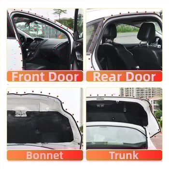 Автомобилен уплътнител за врати и прозорци – гума, универсално уплътнение, водоустойчив и прахоустойчив, B-тип уплътнение на капака и багажника