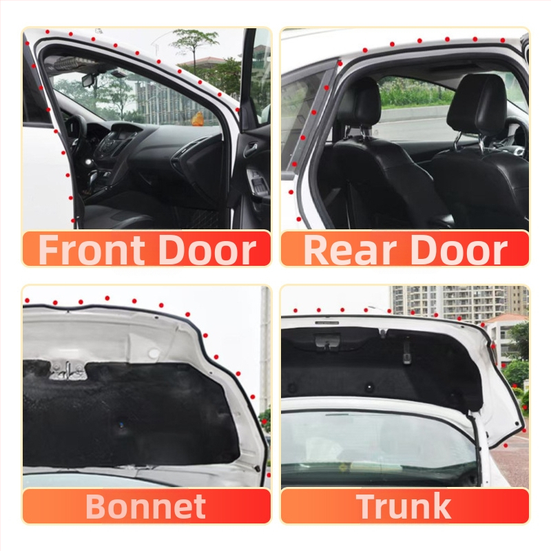 Автомобилен уплътнител за врати и прозорци – гума, универсално уплътнение, водоустойчив и прахоустойчив, B-тип уплътнение на капака и багажника