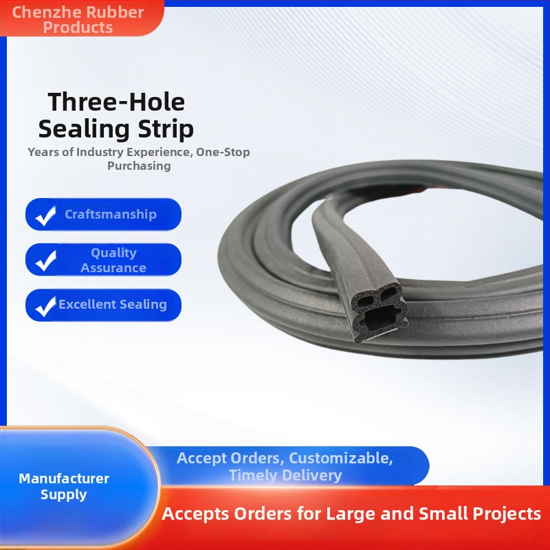 Bandă de etanșare a spațiului dintre ușile auto - cauciuc cu trei găuri, pentru întregul vehicul, compatibil universal