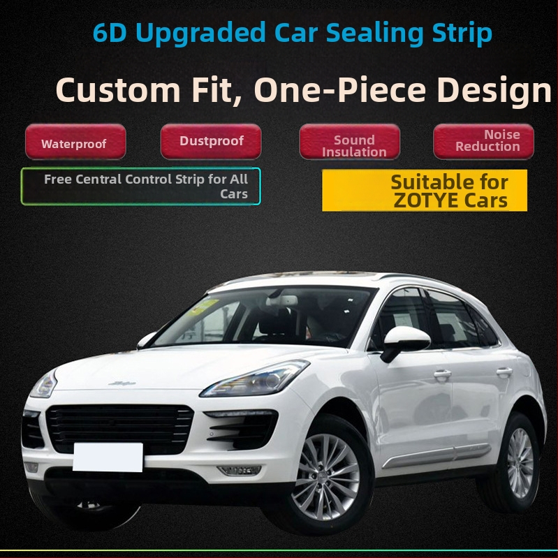 Zotye SR9 sada tesnení dverí — kompletný set gumových tesnení pre všetky dvere s zvukovou izoláciou, prachotesnosťou a vodotesnosťou