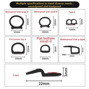 Xiran DPZ-tip univerzalna traka za brtvljenje vrata automobila sa zvučnom izolacijom, zaštita od sudara, prašine i vremenskih uvjeta