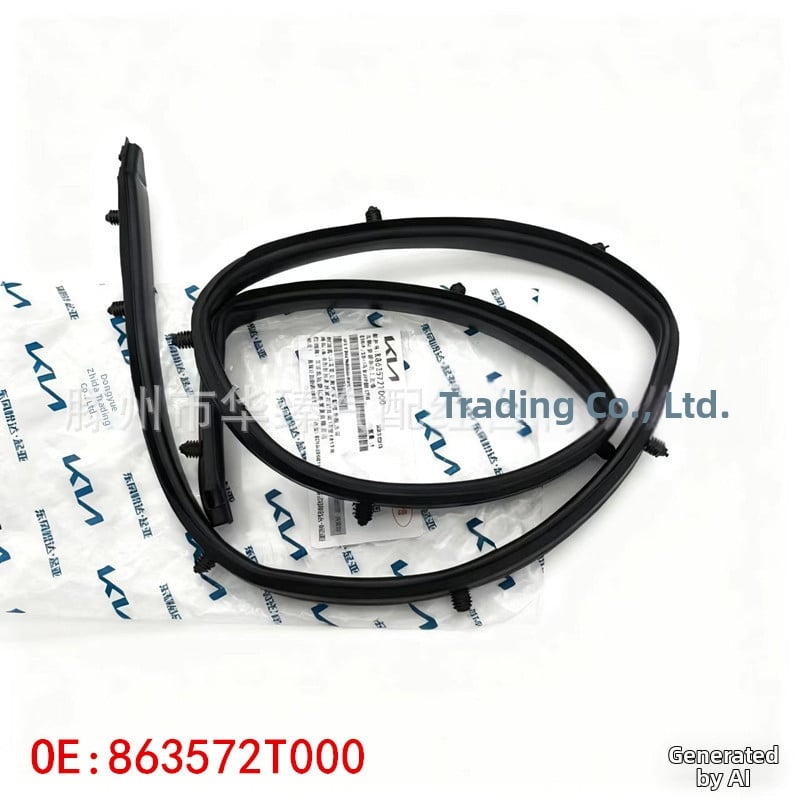 Gumený tesniaci pás kapoty Kia K5 Optima, predný nárazník, kódy 863572t000 / 86357-2t000