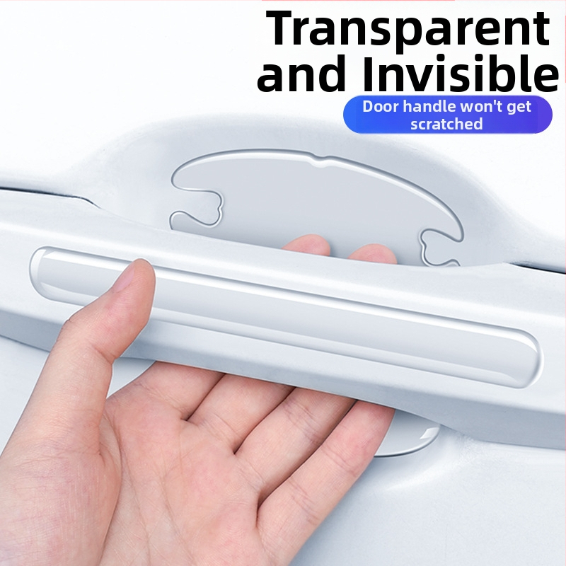 Pás ochrany okra dverí - priehľadný, neviditeľný ochranný štít, proti poškriabaniu, proti kolíziám, protišmykový, Model: Transparentná miska dverí, prispôsobiteľný