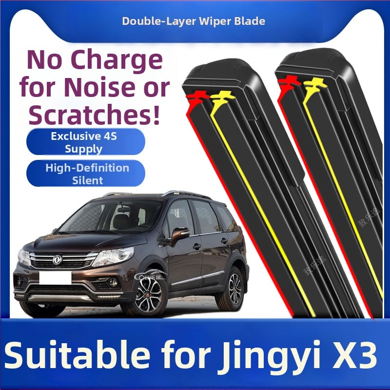 Boneless Wiper Dongfeng Jingyi X3 SUV-hoz, 2016-os modell – To Le Tu, kettős rétegű gumicsík