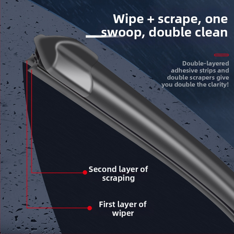 Boneless Wiper Dongfeng Jingyi X3 SUV, 2016. aasta mudel – To Le Tu, kahekordse kihiga kummilint