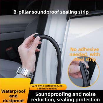 Гумен уплътнител за B-колона, силиконов материал, универсален модел, прахо- и шумозащита за врати, Little family