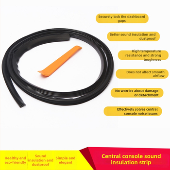Bandă de etanșare pentru consola centrală a mașinii - cauciuc, model 339, grosime 15, potrivire universală, Zhenhao