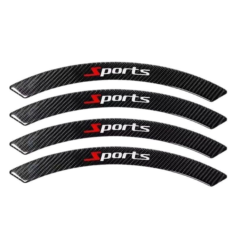 Стикери за каросерия на автомобил с карбонова текстура — комплект от 4 броя, универсална съвместимост, персонализируеми