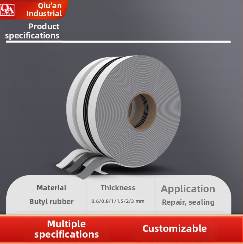 Divpusēja butila lente siltumnīcām, ūdensnecaurlaidīga, augsta temperatūras izturība, noslēgšana un triecienu absorbēšana, fotovoltiskā apgaismojošā lente