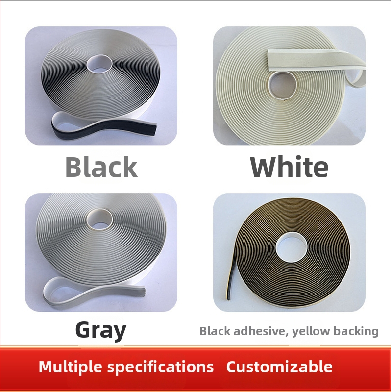 Divpusēja butila lente siltumnīcām, ūdensnecaurlaidīga, augsta temperatūras izturība, noslēgšana un triecienu absorbēšana, fotovoltiskā apgaismojošā lente