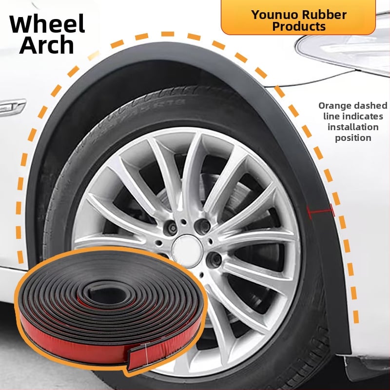Антиколизионна лента за калник на автомобил | Тип: антиколизионна лента; Марка: Youno; Материал: PVC; Модел: Car wheel eyebrow anti-collision strip; Съвместими модели: General