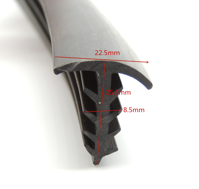 Blīvējuma lenta fotovoltisko stiprinājumu nolūkam, PVC-EPDM materiāls, pielāgota šķērsgriezuma daļa, augsta temperatūras izturība, nodiluma un korozijas izturība, piemērota automobiļiem, ledusskapjiem, elektroierīcēm, skapjiem, durvīm un konteineriem
