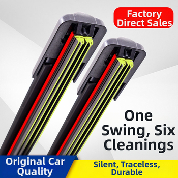 Automobiļu tīrītājs ar 6 slāņu līpojošu joslu, savienotāja adapters, komplektā 6 tīrītāji, saderīgs ar 99% modeļu, zīmols Vision