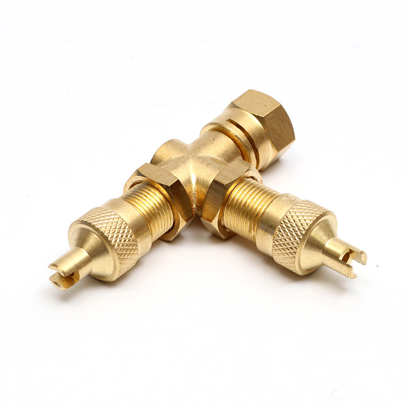 Βαλβίδα ελαστικού φορτηγού, χαλκός, ενσωματωμένη τριών κατευθύνσεων βαλβίδα, στερέωση με βίδα