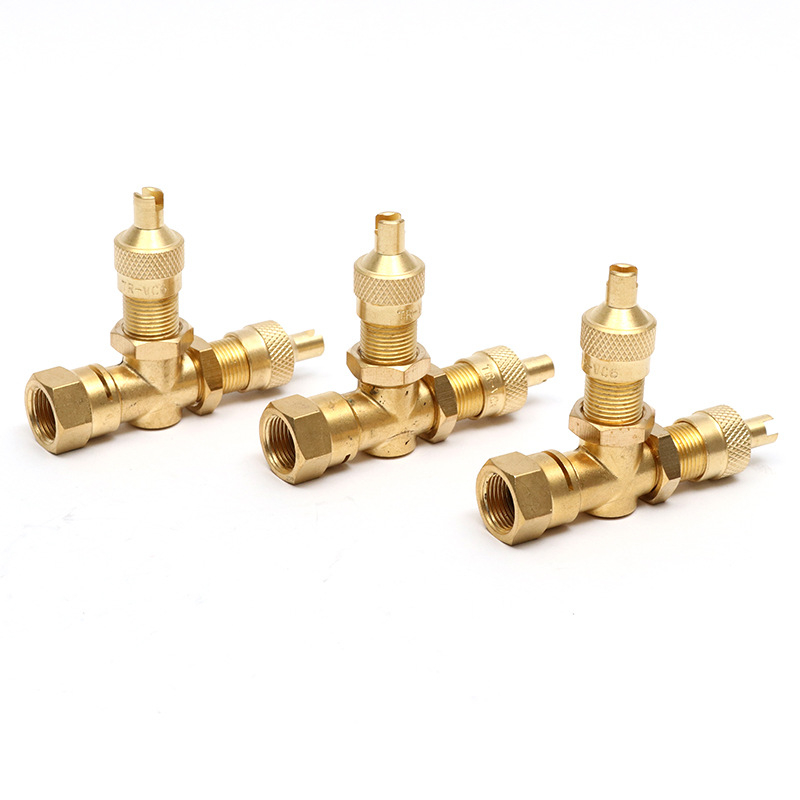 Βαλβίδα ελαστικού φορτηγού, χαλκός, ενσωματωμένη τριών κατευθύνσεων βαλβίδα, στερέωση με βίδα