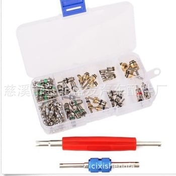 134A Σετ βαλβίδων κλιματισμού, 102 τεμάχια, με καουτσούκ, κοινή κοιλότητα, κατάλληλο για οικιακό αυτοκίνητο