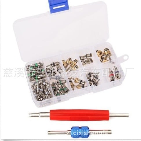 134A Σετ βαλβίδων κλιματισμού, 102 τεμάχια, με καουτσούκ, κοινή κοιλότητα, κατάλληλο για οικιακό αυτοκίνητο