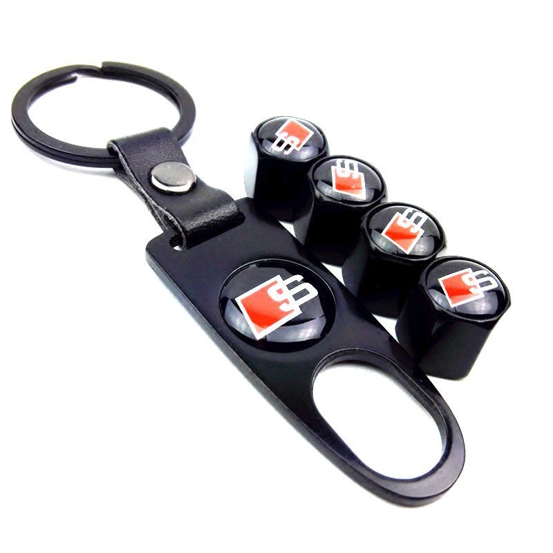 Κάλυμμα βαλβίδας ελαστικού με βιδωτό σχεδιασμό, βρετανικού τύπου βιδώματος, παγκόσμια συμβατότητα, σχέδιο με χαμογελαστό φλάγκ