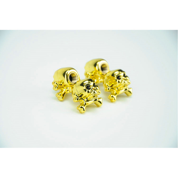 Κάλυμμα βαλβίδας ελαστικού με χρυσό κρανίο (Υλικό: Χάλκι; Κύρια κοιλότητα: Κανονική; Συμβατό: Καθολικό μοντέλο; Συσκευασία: Περιλαμβάνεται)