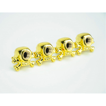 Κάλυμμα βαλβίδας ελαστικού με χρυσό κρανίο (Υλικό: Χάλκι; Κύρια κοιλότητα: Κανονική; Συμβατό: Καθολικό μοντέλο; Συσκευασία: Περιλαμβάνεται)